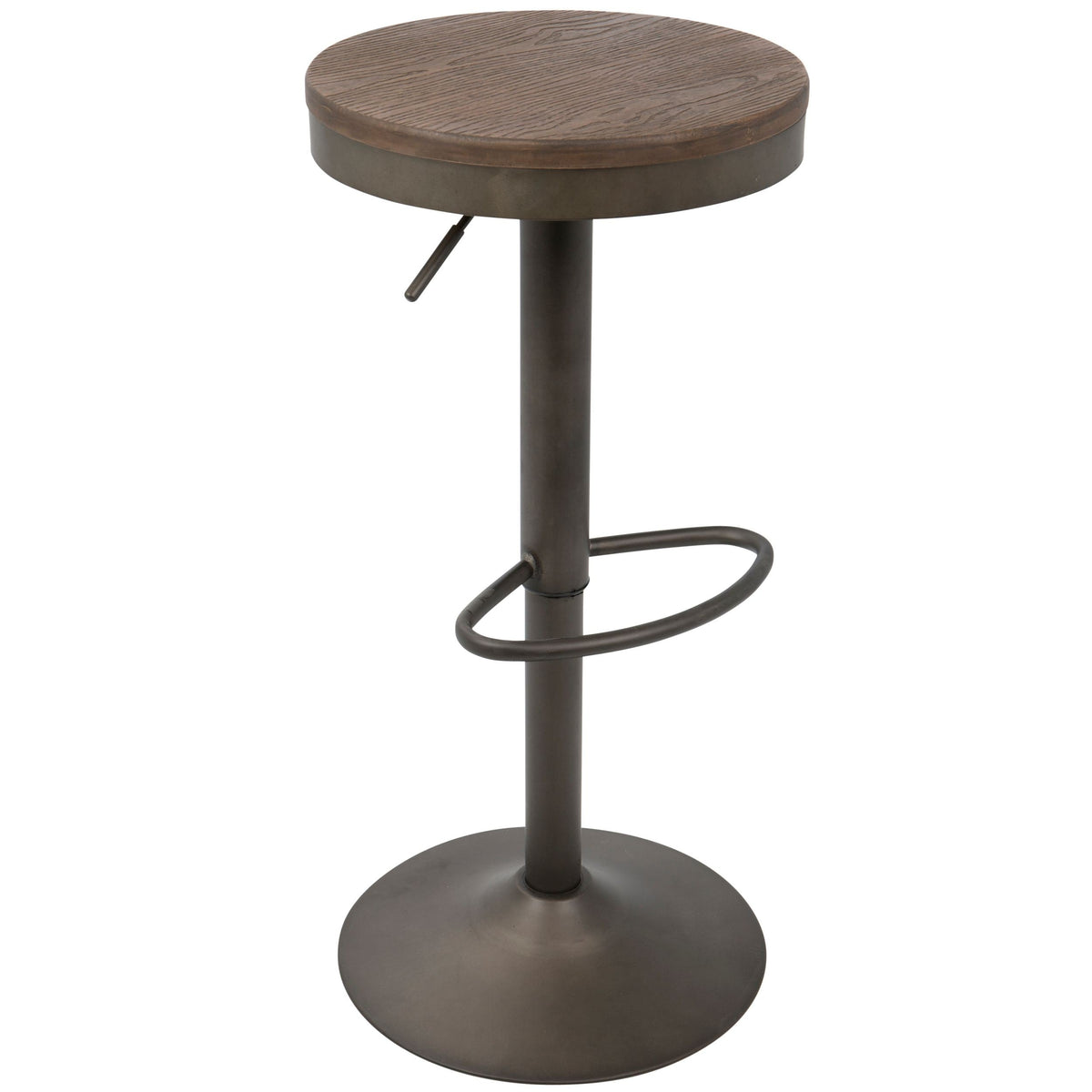 Lumisource Dakota Adjustable Barstool, Brown, 2-pc