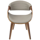Lumisource Symphony Faux Leather Dining/ Accent Chair, Grey
