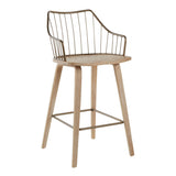 Lumisource Winston Fixed-Height Counter Stool, Wood, 26-in