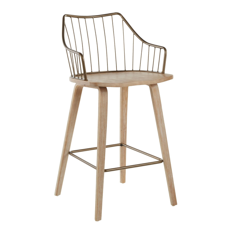 Lumisource Winston Fixed-Height Counter Stool, Wood, 26-in W5