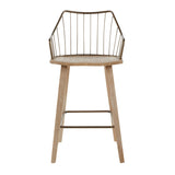 Lumisource Winston Fixed-Height Counter Stool, Wood, 26-in