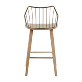 Lumisource Winston Fixed-Height Counter Stool, Wood, 26-in