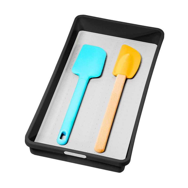 Madesmart Kitchen Utensil Drawer Organizer Tray/Holder, Grey F0