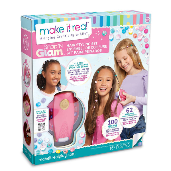 Make It Real Snap 'N Glam Hair Styling Set, Ages 8+ X6