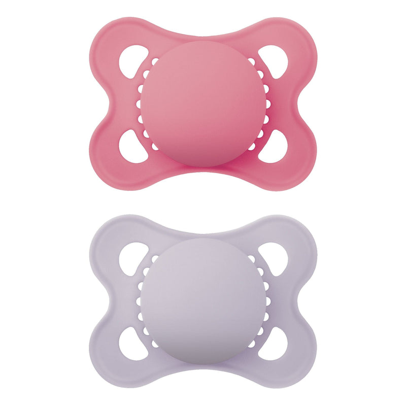 MAM Matte Non-Deco Pacifier, 0-6 Months, Girl, 2-pk E9