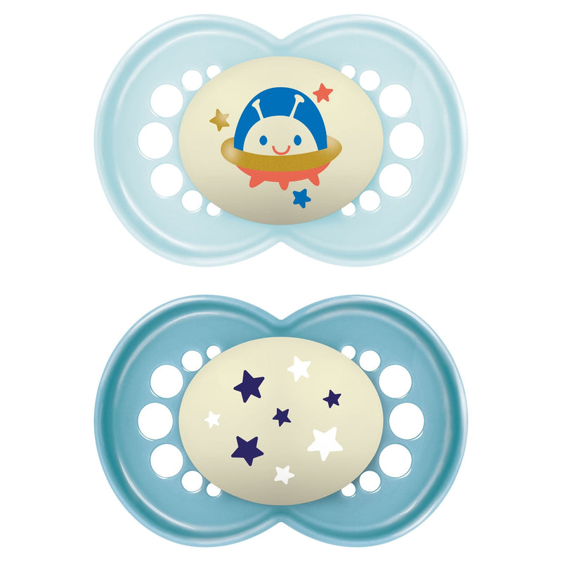 MAM Matte Non-Deco Pacifier, 6-16 Months, Boy, 2-pk F6