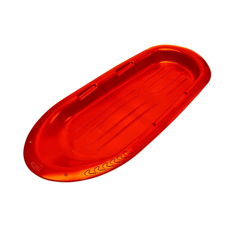 Manitou-X Kids' 2-Person Lightweight Plastic Winter Snow Sled/Toboggan with Grips G1