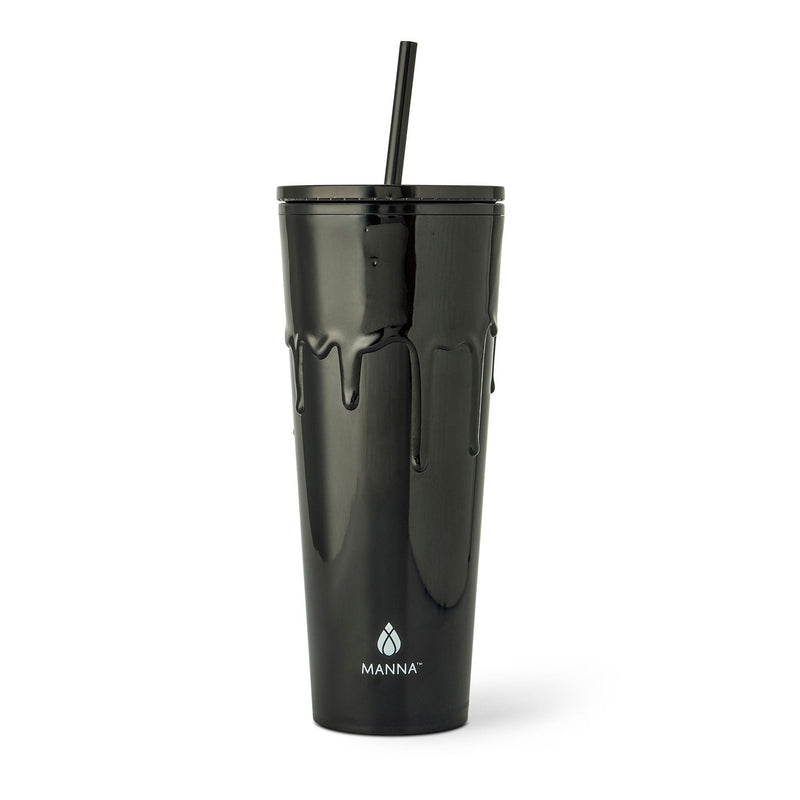 Manna 710-mL BPA-Free Black Slime Drip Textured Tumbler M8
