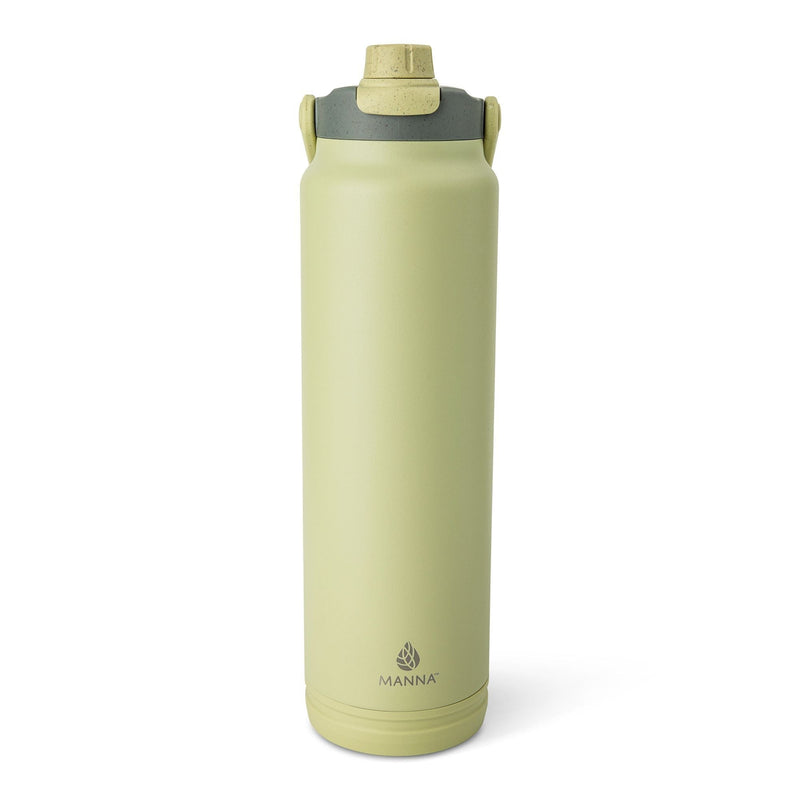 Manna Avalon Eco Stainless Steel Insulated Bottle, 40-oz, Moss, with Handle N7