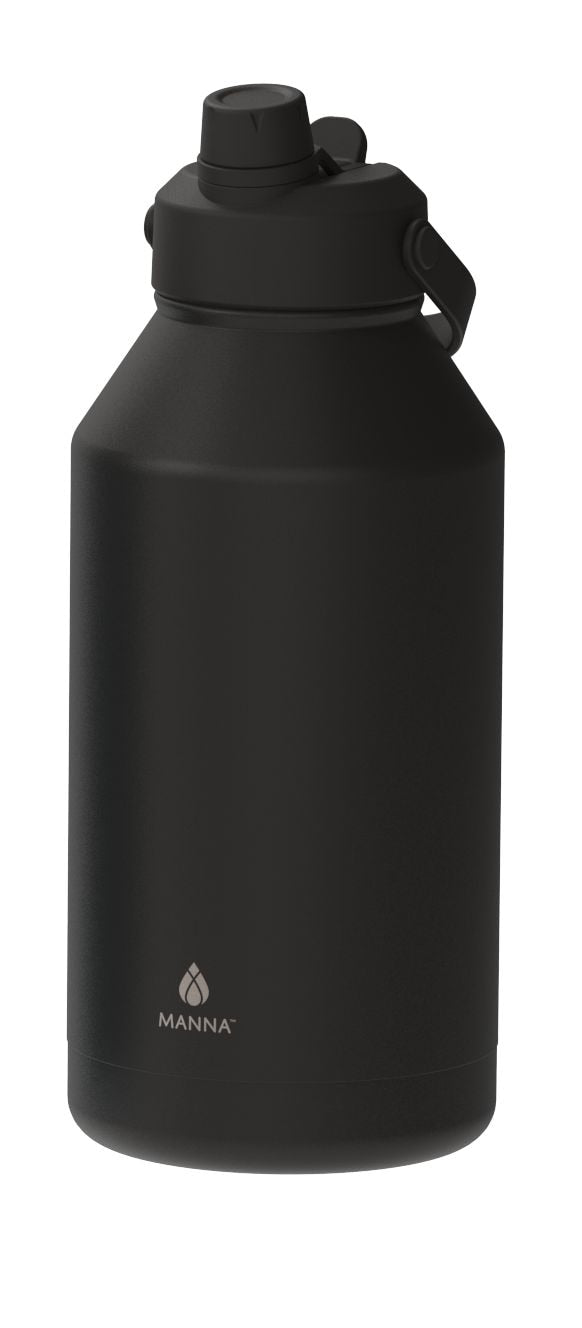 Manna Dual Mouth Flip Lid Double Wall Stainless Steel Water Bottle, 64-oz I9