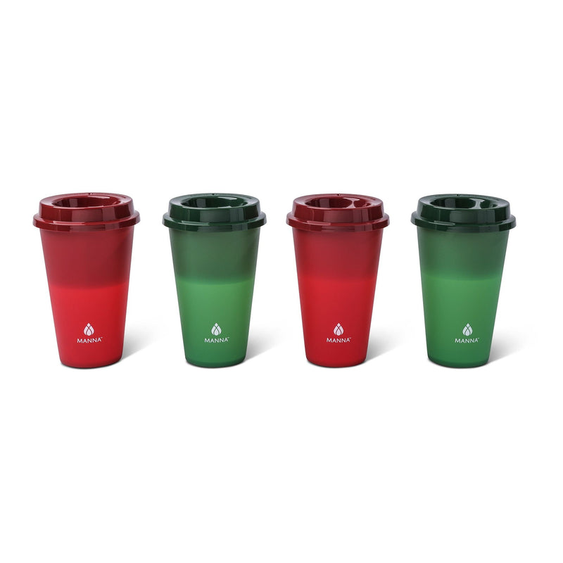 Manna Hot Colour Changing Cups with Lids, 16-oz, 4-pk L5