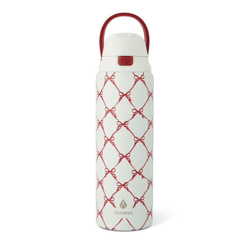 Manna Hydra 946-mL Stainless Steel Bottle with Bows Design W2