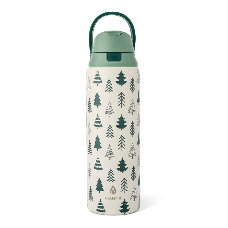 Manna Hydra 946-mL Steel Bottle with Nordic Tree Design N8