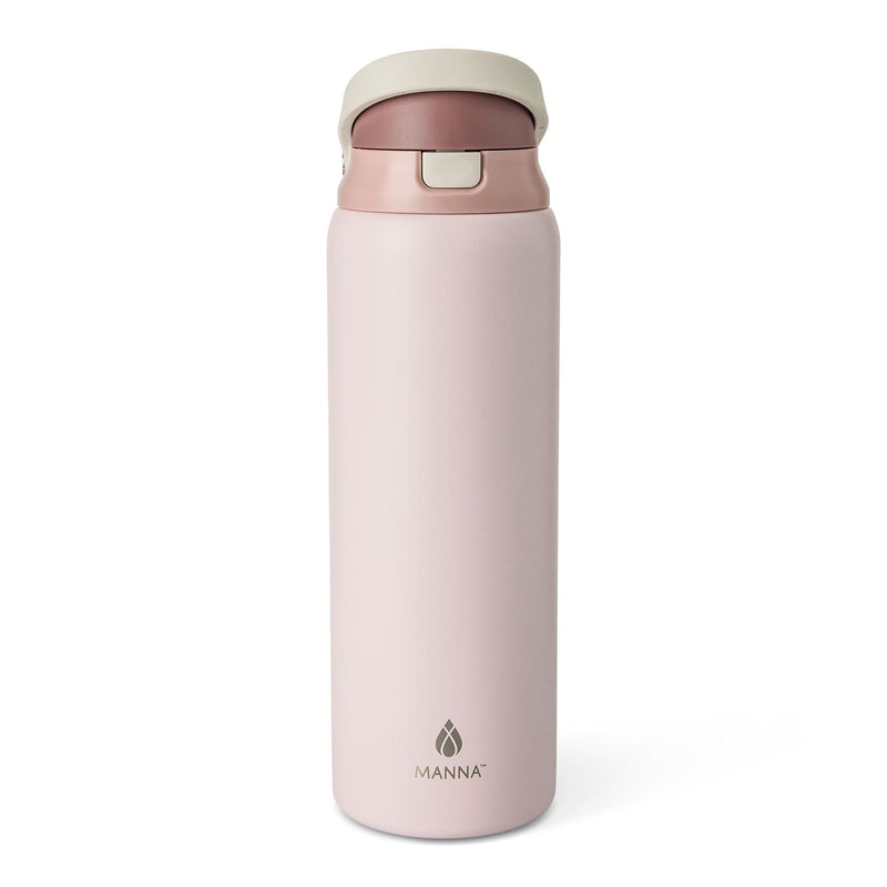 Manna Hydra Stainless Steel Insulated Bottle, 32-oz, Assorted Colours, with 2-in-1 Lid D1