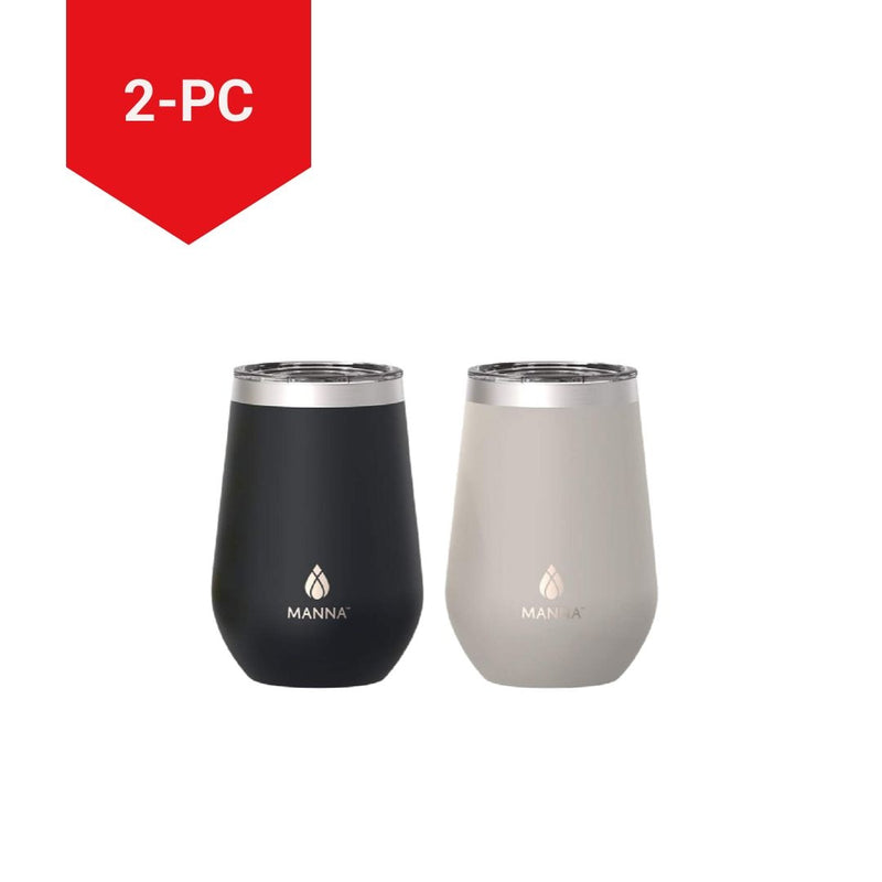 Manna Insulated Stainless Steel Tumbler, 12-oz, 2-pk, with Lid J0