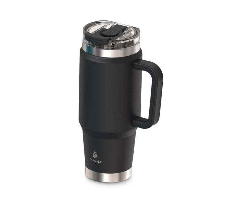 Manna WFH Stainless Steel Insulated Travel Mug with Dual-Function Lid, 32-oz D8