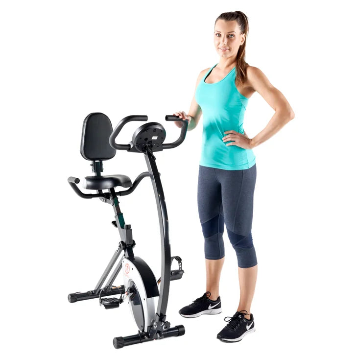 Marcy Foldable Exercise Bike with High-back Seat G2