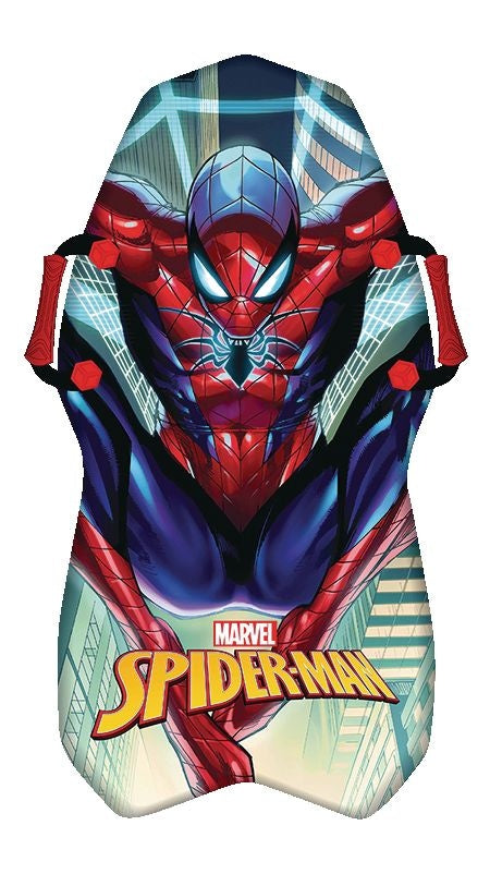 Marvel Spiderman Kids' 1-Person Lightweight Foam Winter Snow Sled/Toboggan with Handles D2