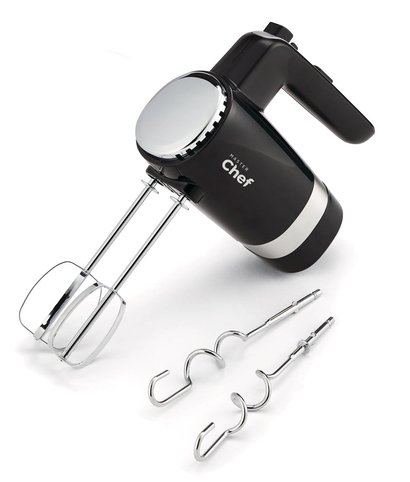 MASTER Chef 300W 5-Speed Electric Hand Mixer with Storage Base, Black U0