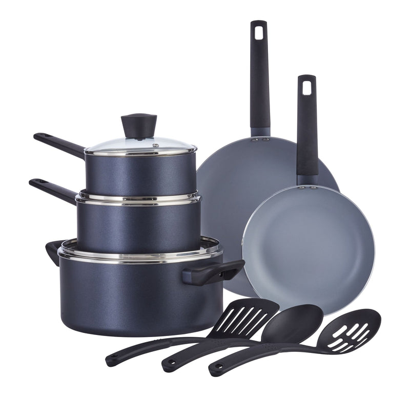 Master Chef Blue/Grey Non-Stick Cookware Set, 11-pc B3