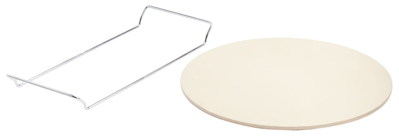 MASTER Chef Ceramic Round Pizza Stone & Serving Rack, 15-in Z0