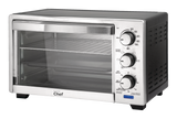 MASTER Chef Convection Toaster Oven with 4 Functions, Stainless Steel, Black, 6-Slices