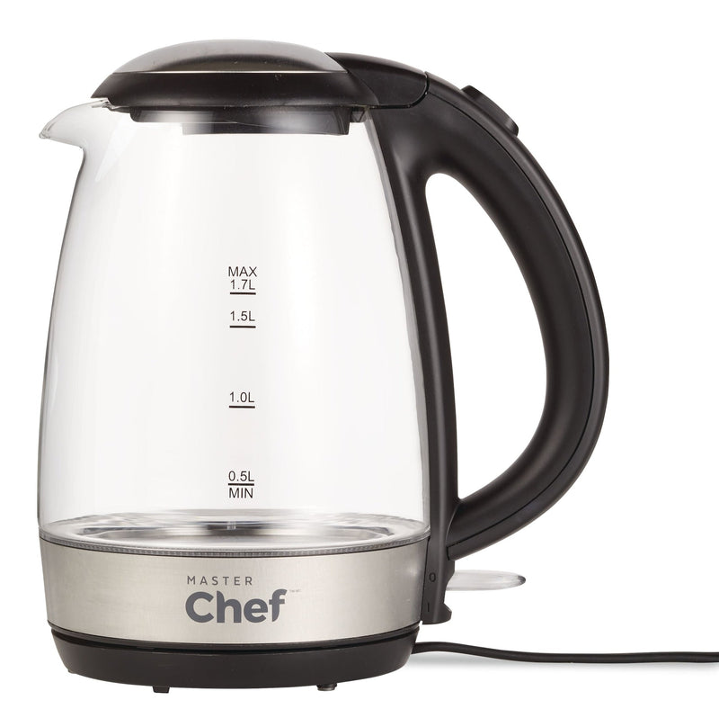 MASTER Chef Cordless Electric Kettle with Blue Light, Glass, 1.7L F7