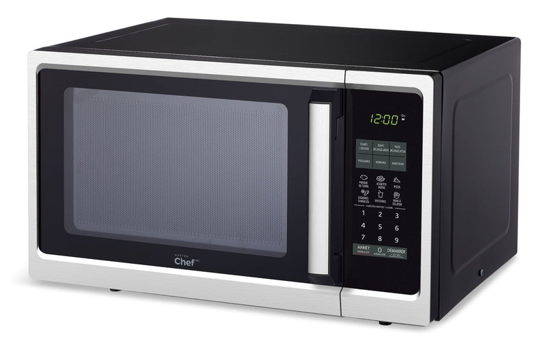 MASTER Chef Countertop Microwave, 900 W, Black Stainless Steel, 0.9-cu-ft B6