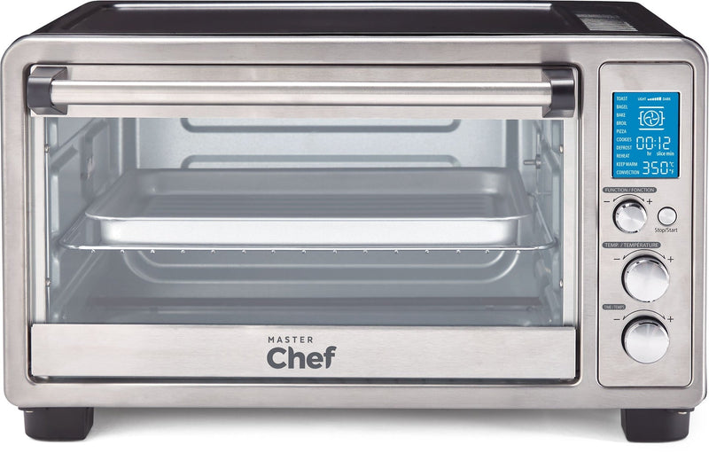 MASTER Chef Digital Convection Toaster Oven with 10 Functions, Stainless Steel, 6-Slices K0