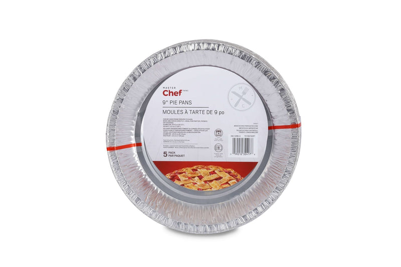 Master Chef Disposable Deep Pie Pan, 9-in, 5-pk C1