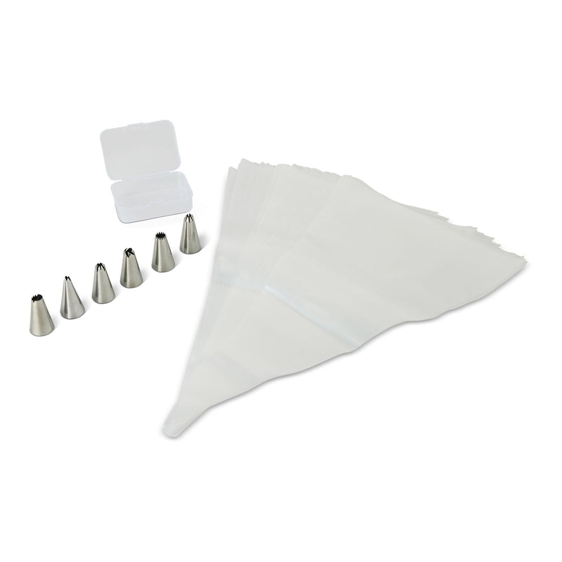 Master Chef Disposable Piping Bags with 6 Tips, 30-pc K7