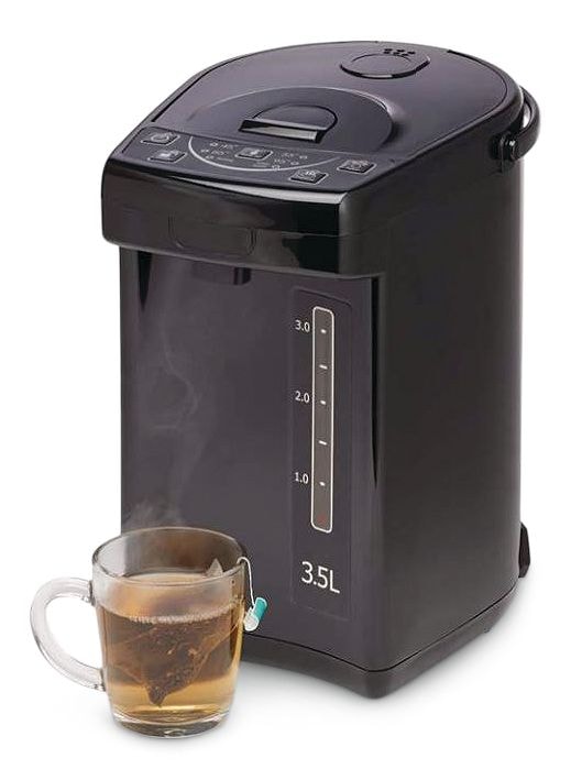 MASTER Chef Electric Hot Water Boiler, Warmer & Dispenser with Handle, Black, 3.5-L J3