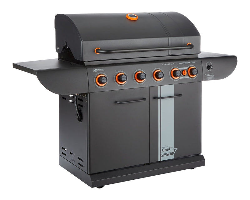MASTER Chef Grill Turismo 680 7-Burner Convertible LP Gas BBQ D9