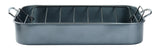 Master Chef Heavy-Duty Grey Non-Stick Roaster with Handle and Rack, 17-in