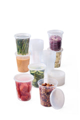 Master Chef Round Plastic Deli-Style Food Storage Container Set, 32-oz, 40-pc
