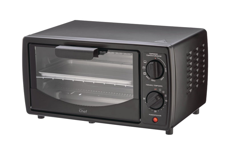 MasterChef 4-Slice Compact Toaster Oven, 2-Rack, Black J4