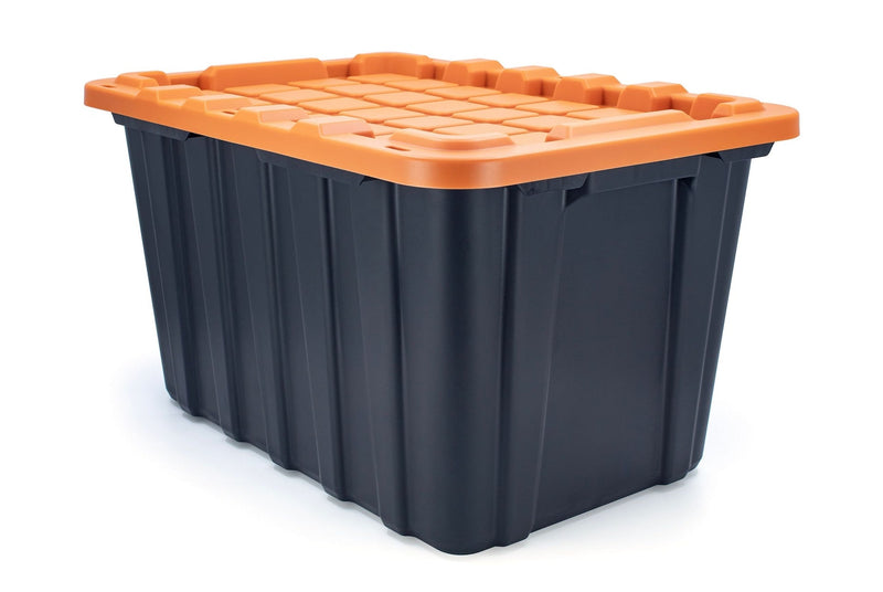 Mastercraft 102-L Heavy-Duty Orange/Black Storage Tote P1