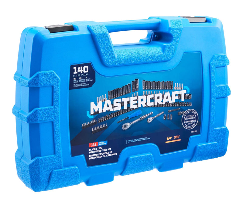 Mastercraft 140 Piece 1/4" and 3/8" Drive Black Socket Set Z3