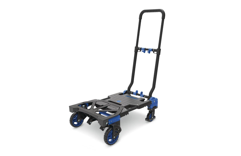 Mastercraft 2-in-1 Folding Hand Truck, 300-lb, Black/Blue J2
