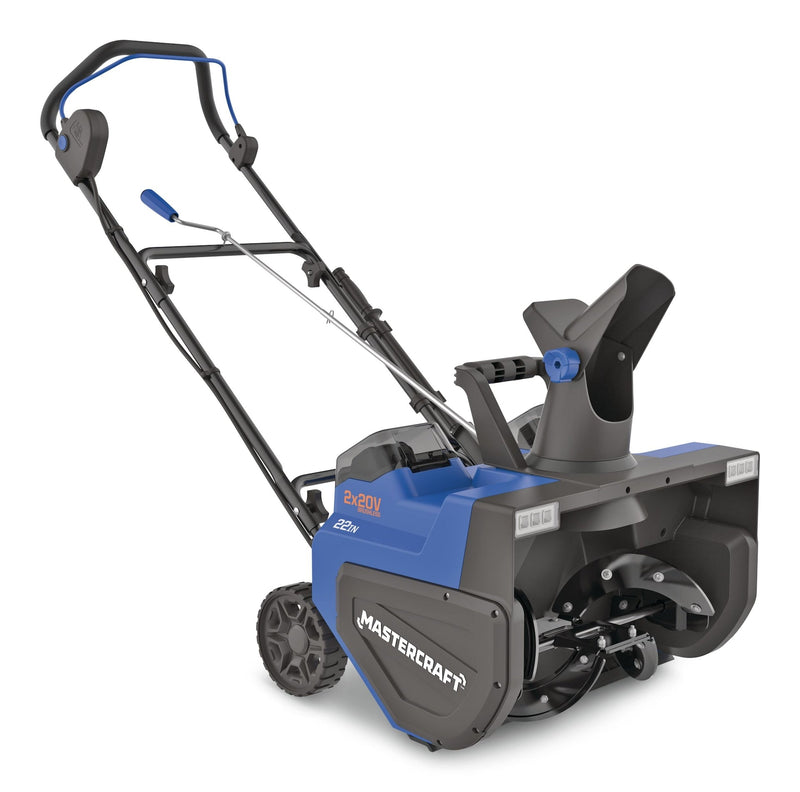 Mastercraft 2 x 20V Cordless 22-in Single Stage Snowblower with 2 PWR POD 8.0Ah Batteries and Charger X1