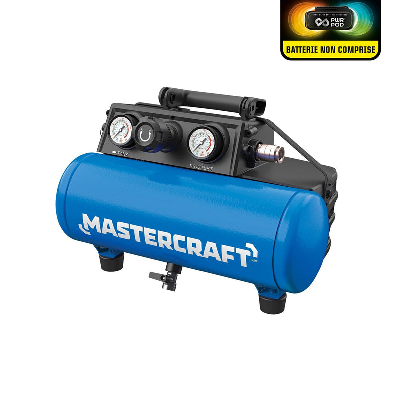 Mastercraft 20V Cordless 1-Gallon Air Compressor, Tool Only, PWR POD Compatible H8