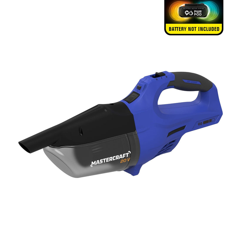 Mastercraft 20V Cordless Hand Vacuum, Tool Only, PWR POD Compatible S3