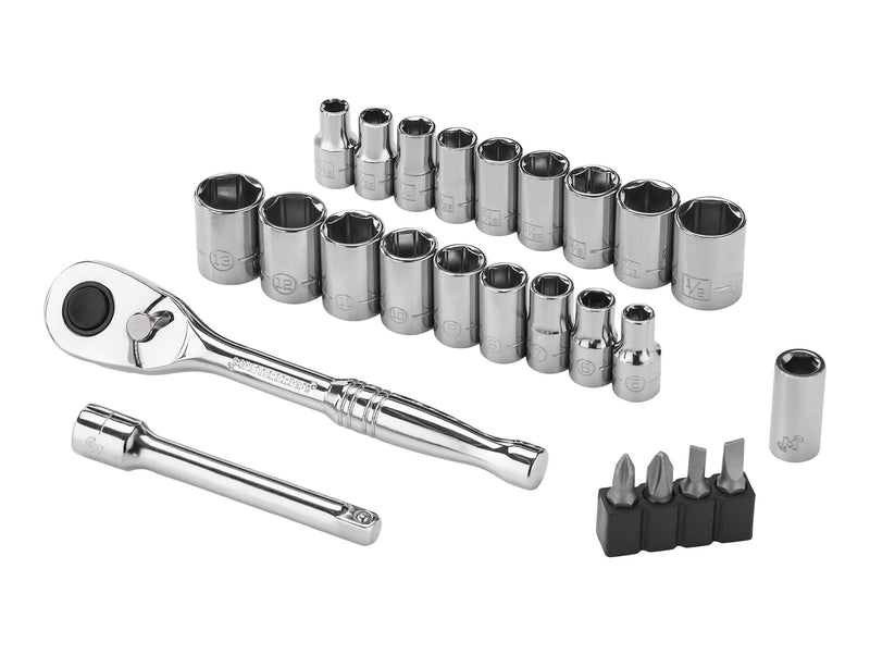 Mastercraft 25 Piece 1/4" Drive Socket Set C6