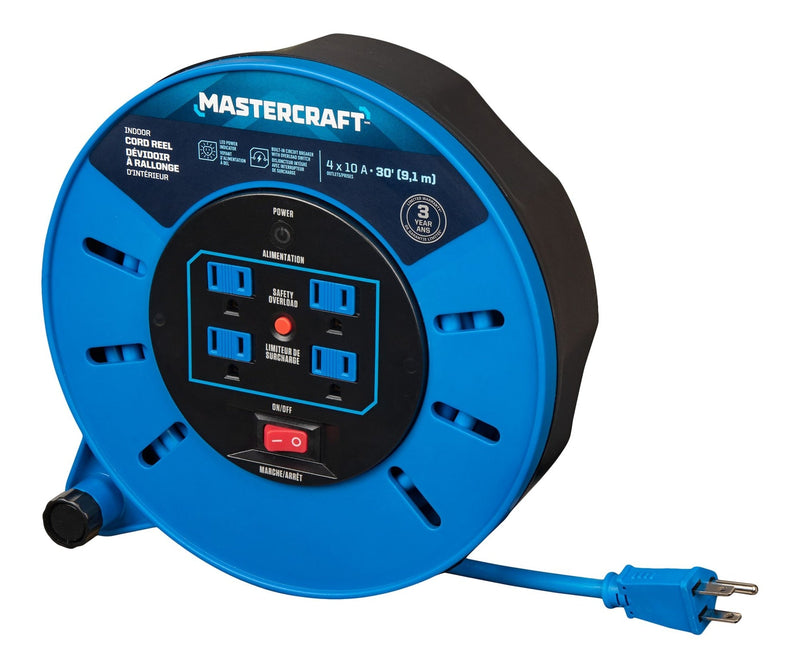 Mastercraft 30-ft 10A Retractable Extension Cord Reel I8