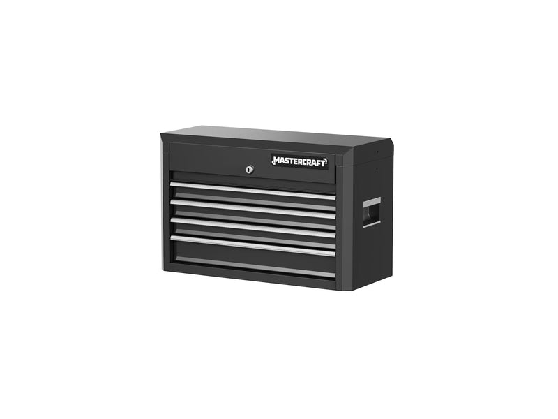Mastercraft 4-Drawer Tool Storage Chest with Liners, Black, 24-in Q5