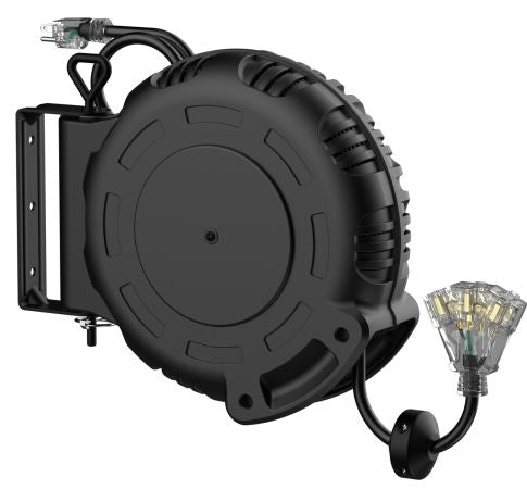 Mastercraft 40-ft Retractable Black Extension Cord Reel with Swivel Mount F0