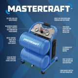 Mastercraft 5-Gallon Air Compressor with Control Panel, 175 PSI, 1.5 HP
