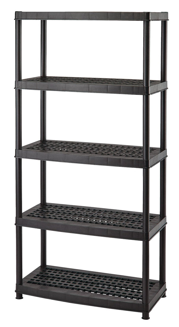 Mastercraft 5-Shelf Resin/ Plastic Storage Rack/ Shelving Unit, 36 x 18 x 72-in C7