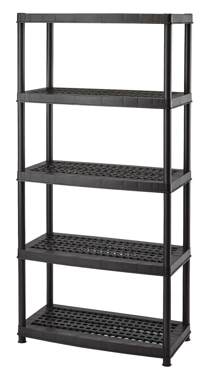 Mastercraft 5-Shelf Resin/ Plastic Storage Rack/ Shelving Unit, 36 x 18 x 72-in C7