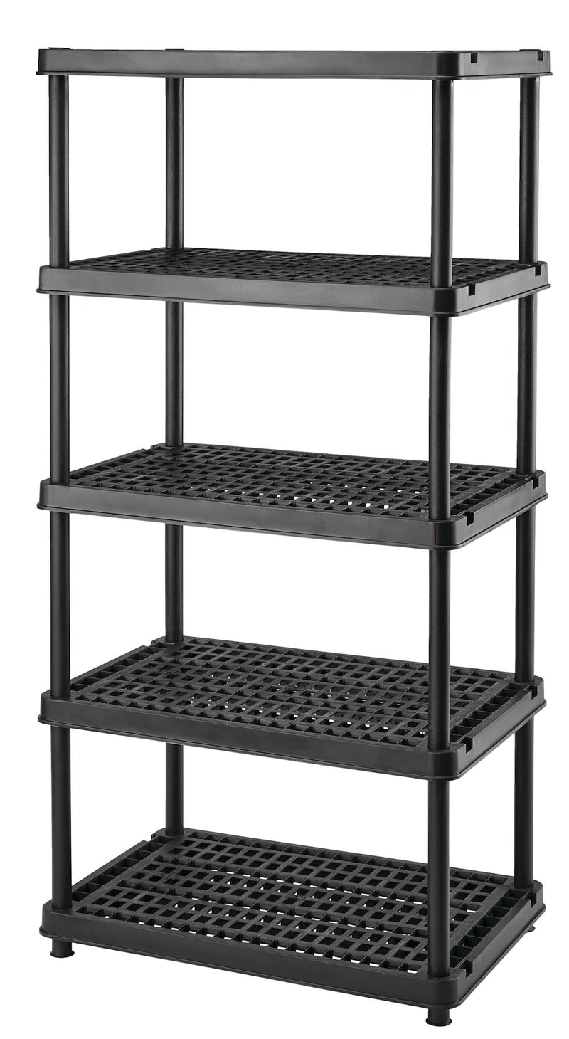 Mastercraft 5-Shelf Resin/ Plastic Storage Rack/ Shelving Unit, 36 x 24 x 72-in S5